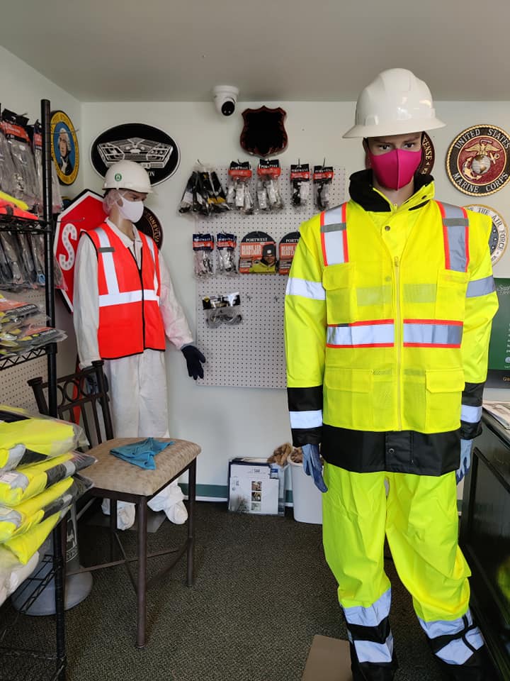 janitorial supplies, contractor equipment, road construction traffic control, safety gear