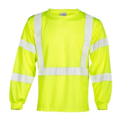 Hi-Vis ANSI Class 3 Viz-Dri Long Sleeve Safety Shirt