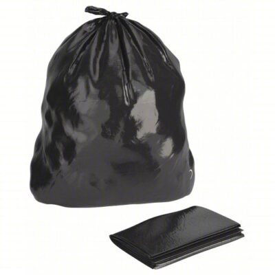 Recycled Trash Bags: 33 gal Capacity, 75 lb Max. Load, 33 in Overall Wd, 33 in x 40 in - TC-1XEA9