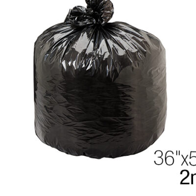 36X58 2.0 MIL BLACK 10% PCR FLAT PACK LINER 100/CS - TC-703080